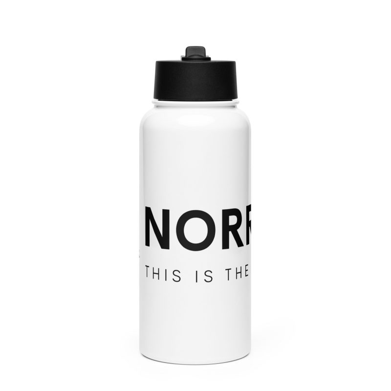 Stainless steel water bottle with a straw lid - Image 2